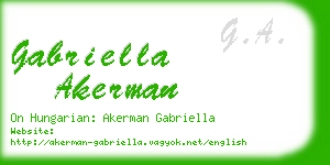 gabriella akerman business card